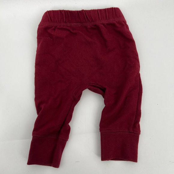 Cat & Jack Baby Drawstring Elastic Waist Ribbed Jogger Pants Burgundy 3M-6M NWOT - Picture 2 of 4